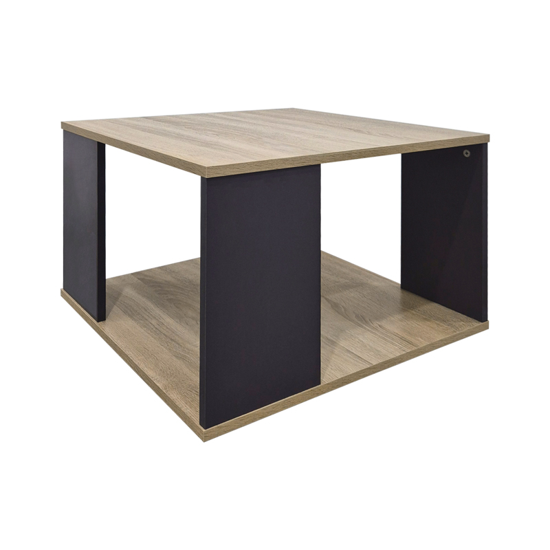 Tavolinë kafeje Zelegan pakoworld sonoma-antracit 60x60x39cm