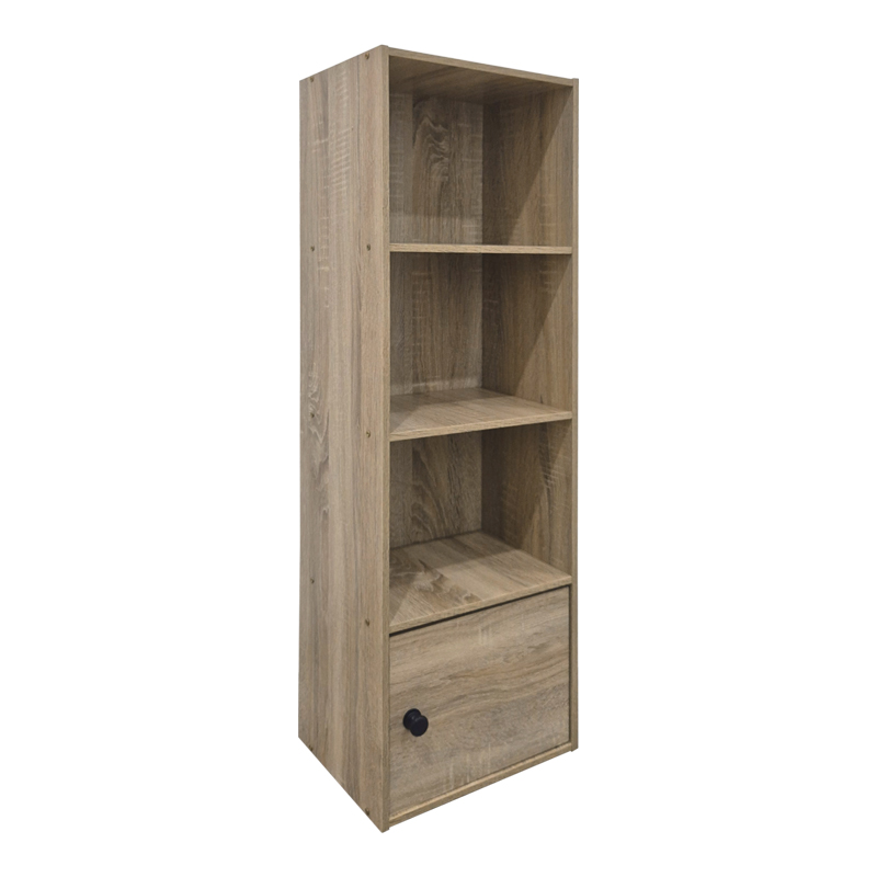 Bibliotekë kolone Lenobia pakoworld me dollap sonoma 30.5x24x95cm