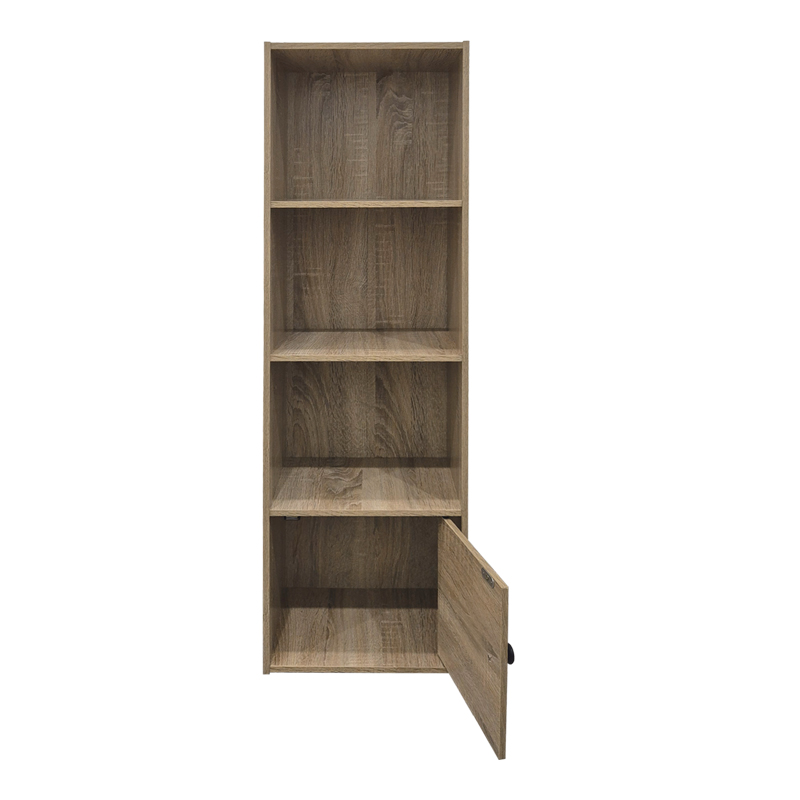 Bibliotekë kolone Lenobia pakoworld me dollap sonoma 30.5x24x95cm