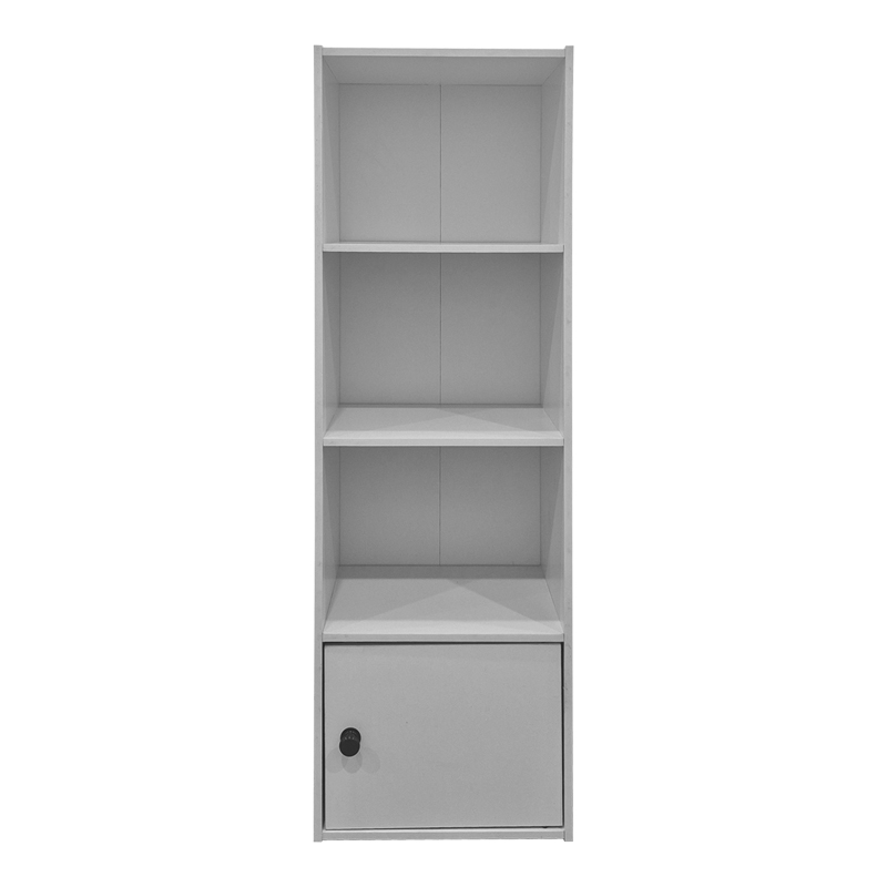 Bibliotekë kolone Lenobia pakoworld me kabinet e bardhë 30.5x24x95cm