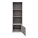 Bibliotekë kolone Lenobia pakoworld me kabinet gri të çelur 30.5x24x95cm