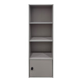 Bibliotekë kolone Lenobia pakoworld me kabinet gri të çelur 30.5x24x95cm