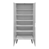 Kabinet këpucësh Oufelia pakoworld i bardhë 60x32.5x134.5cm