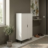 Kabinet këpucësh Oufelia pakoworld i bardhë 60x32.5x134.5cm