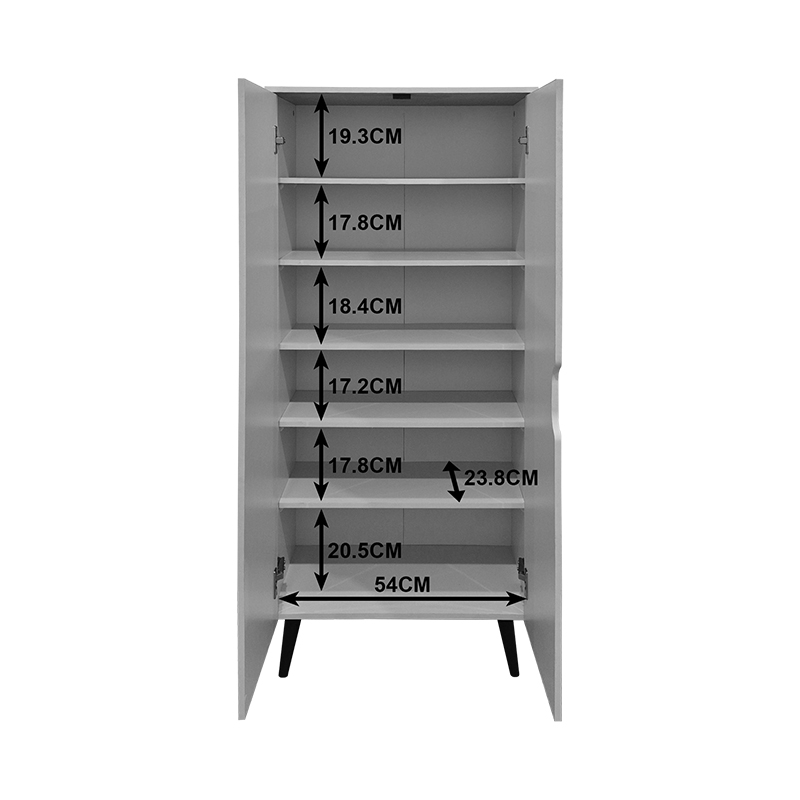 Kabinet këpucësh Oufelia pakoworld i bardhë 60x32.5x134.5cm