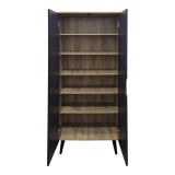 Kabinet këpucësh Oufelia pakoworld sonoma-antracit 60x32.5x134.5cm