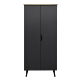 Kabinet këpucësh Oufelia pakoworld sonoma-antracit 60x32.5x134.5cm