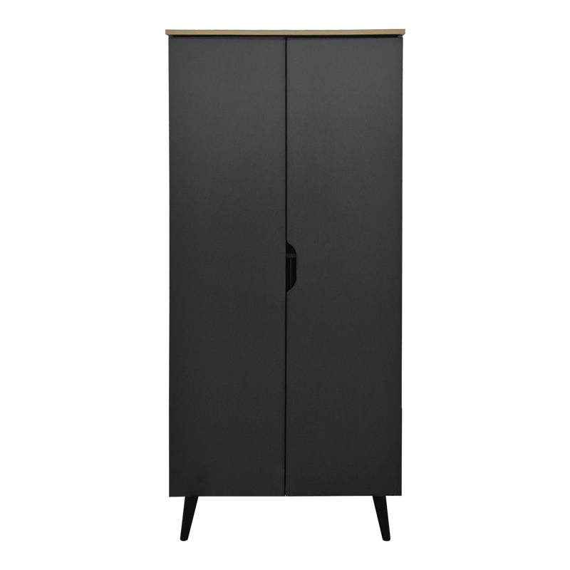 Kabinet këpucësh Oufelia pakoworld sonoma-antracit 60x32.5x134.5cm