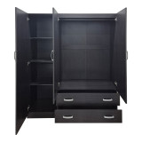 Dollap me tre dyer me 2 sirtarë Alvia pakoworld WENGE 150x51x180cm