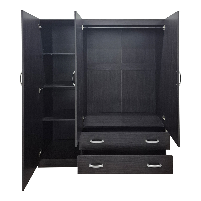 Dollap me tre dyer me 2 sirtarë Alvia pakoworld WENGE 150x51x180cm