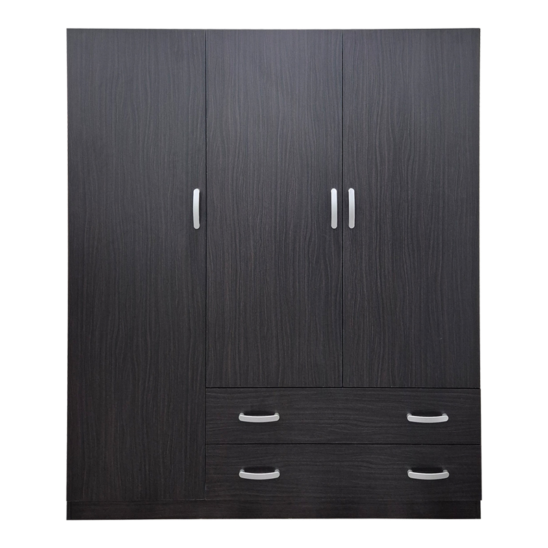 Dollap me tre dyer me 2 sirtarë Alvia pakoworld WENGE 150x51x180cm