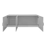 Dollap me tre dyer Alvia pakoworld loft i bardhë 150x51x60cm