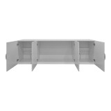 Dollap me katër dyer Alvia pakoworld loft i bardhë 200x51x60cm