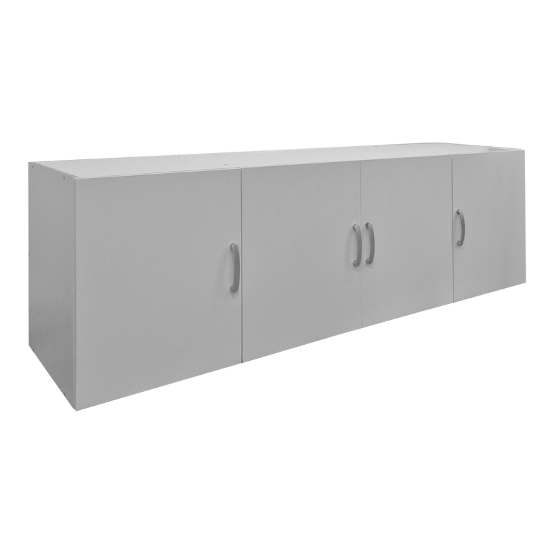 Dollap me katër dyer Alvia pakoworld loft i bardhë 200x51x60cm