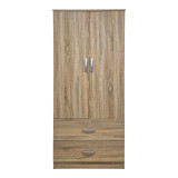 Dollap me dy dyer me 2 sirtarë Alvia pakoworld sonoma 80x51.5x180cm