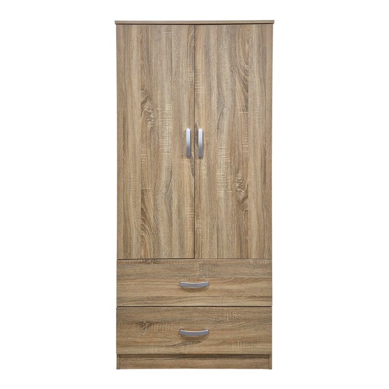 Dollap me dy dyer me 2 sirtarë Alvia pakoworld sonoma 80x51.5x180cm