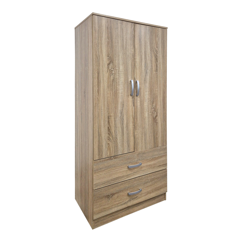 Dollap me dy dyer me 2 sirtarë Alvia pakoworld sonoma 80x51.5x180cm
