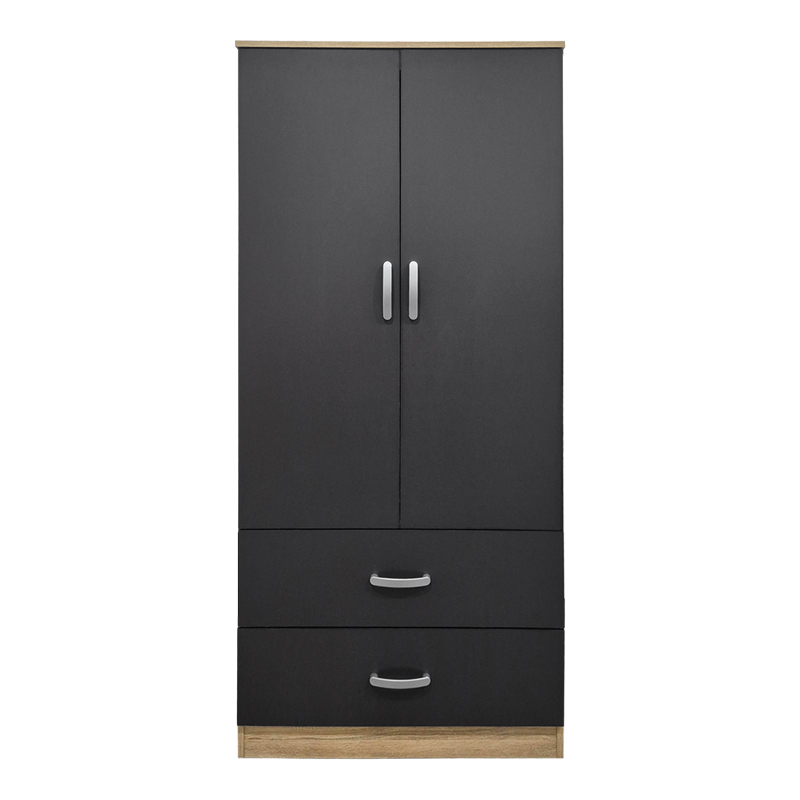 Dollap me dy dyer me 2 sirtarë Alvia pakoworld sonoma-antracit 80x51.5x180cm