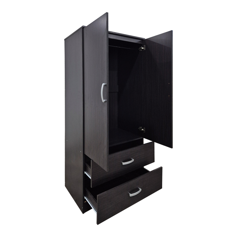 Dollap me dy dyer me 2 sirtarë Alvia pakoworld wenge 80x51.5x180cm
