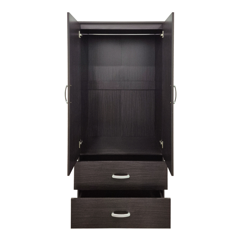 Dollap me dy dyer me 2 sirtarë Alvia pakoworld wenge 80x51.5x180cm