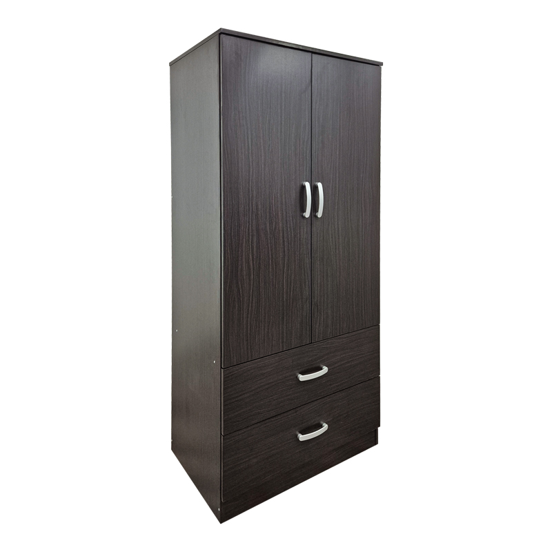 Dollap me dy dyer me 2 sirtarë Alvia pakoworld wenge 80x51.5x180cm