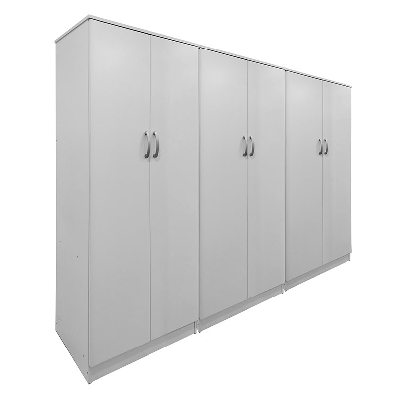 Dollap Athos II me gjashtë dyer pakoworld i bardhë 240x42x180cm