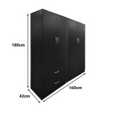 Dollap katër-kanatësh Athos pakoworld WENGE 160x42x180cm