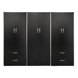 Dollap Athos pakoworld WENGE me gjashtë dyer 240x42x180cm