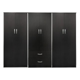 Dollap Athos Ι pakoworld WENGE me gjashtë dyer 240x42x180cm