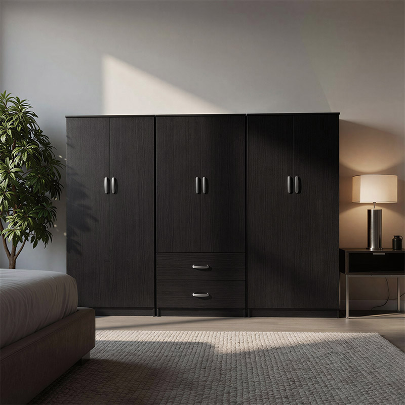 Dollap Athos Ι pakoworld WENGE me gjashtë dyer 240x42x180cm