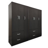 Dollap Athos pakoworld me gjashtë dyer WENGE 180x42x180cm