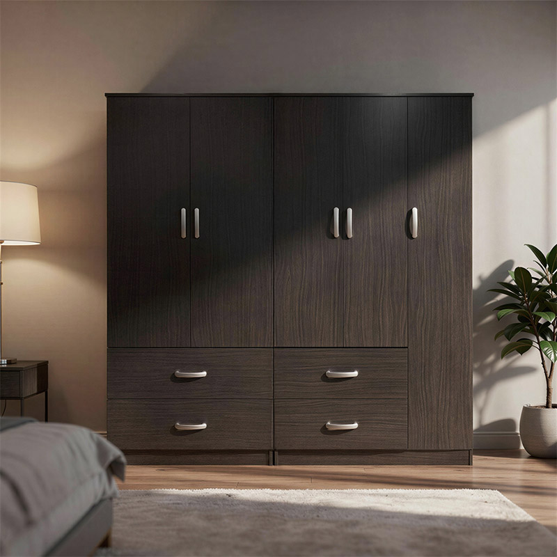 Dollap pesë-kanatësh Athos pakoworld WENGE 170x42x180cm
