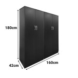 Dollap Athos Ι pakoworld wenge me katër dyer 160x42x180cm