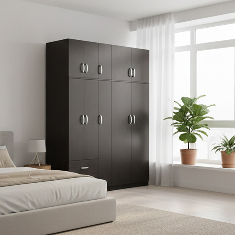 Dollap me pesë dyer me loft Athos I pakoworld wenge 170x42x240cm