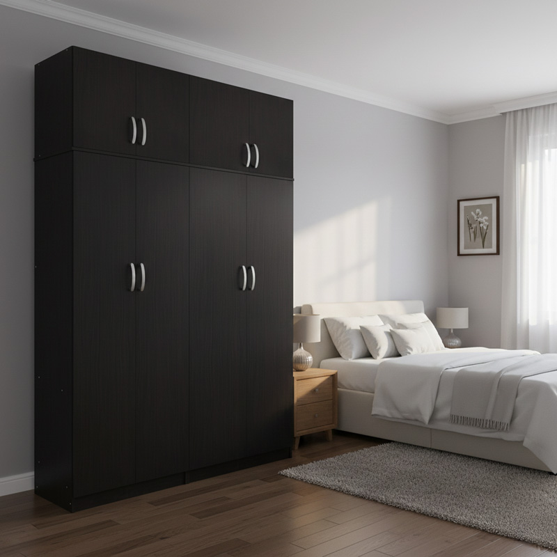 Dollap me katër dyer me loft Athos I pakoworld wenge 160x42x240cm