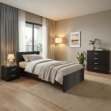Set dhome gjumi Athos Wenge me krevat 90x190cm Set prej 3 copësh