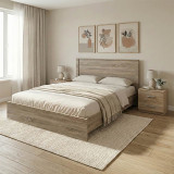 Set dhome gjumi Athos Sonoma me krevat 140x200cm Set me 3 copë