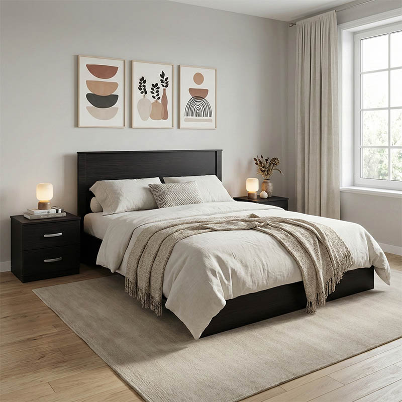 Set dhome gjumi Athos WENGE me krevat 140x200cm Set me 3 copë