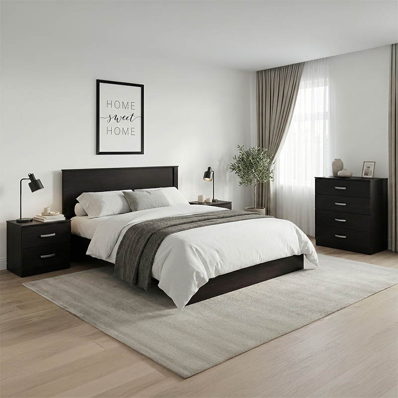 Set dhome gjumi Athos WENGE me krevat 140x200cm Set me 4 copë