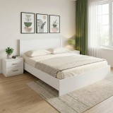 Set dhome gjumi Athos i bardhë me krevat 160x200cm Set me 3 copë
