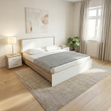 Set dhome gjumi Athos Sonoma e bardhë me krevat 160x200cm set me 3 copë