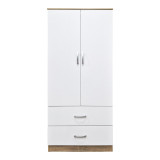 Dollap me dy dyer Alvia pakoworld i bardhë me sonoma 80x51.5x180cm