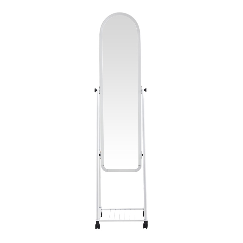 Pasqyrë me rrota Lomna pakoworld pp-metal me raft në nuancë të bardhë 38.5x37.5x160cm