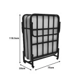 Krevat marinari Kamu pakoworld me dyshek 10cm i zi 75x190cm