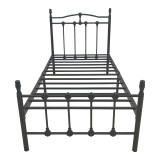 Krevat metalik Wotso pakoworld në nuancë të zezë 90x190cm