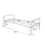 Krevat-Divan Remmie pakoworld metal në të bardhë 90x190cm