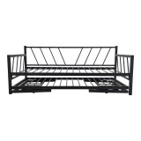 Krevat-Divan Remmie pakoworld metal në të zezë 90x190cm