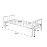 Krevat-Divan Remmie pakoworld metal në të zezë 90x190cm