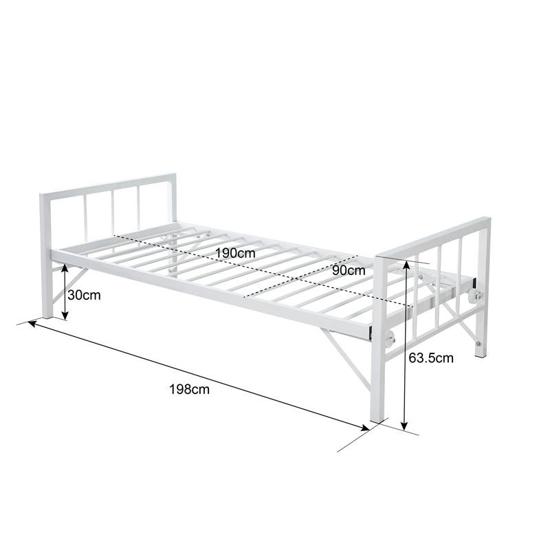 Krevat-Divan Remmie pakoworld metal në të zezë 90x190cm