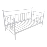 Divan krevat Routha pakoworld, metal i bardhë, 90x190cm